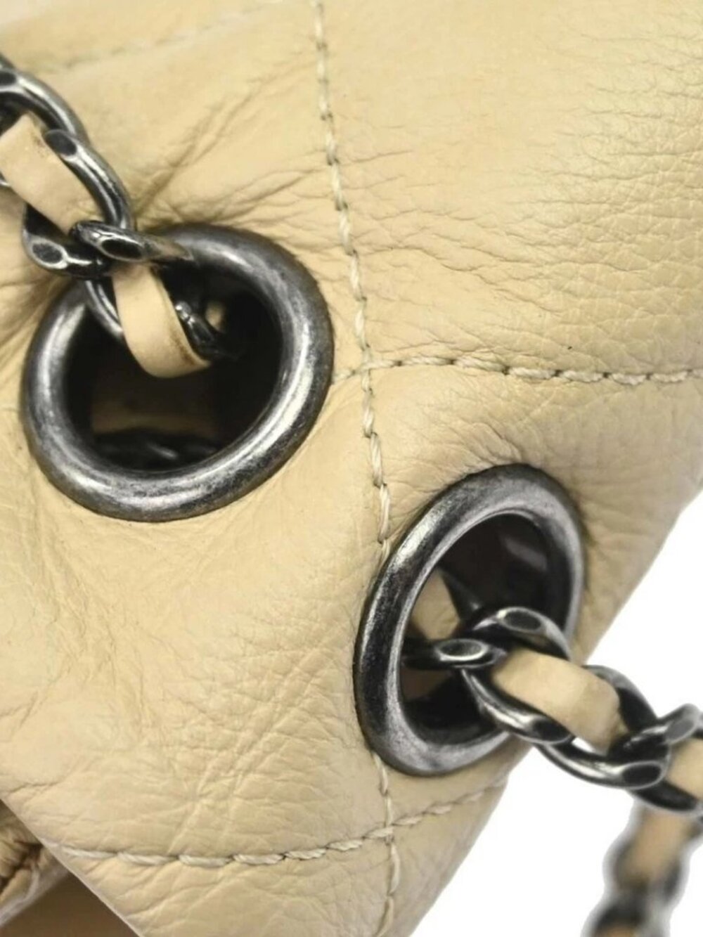 Chanel Beige Calfskin Chain Handbag - Picture 8 of 13